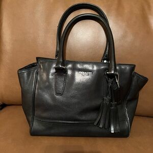 Coach Legacy Candace Medium Black Leather Carryall Bag